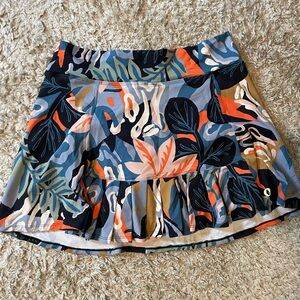 Tropical Print Mini Skirt